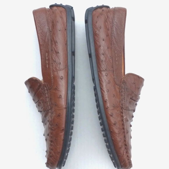 Brilliant Handmade Genuine 0strich Quill Loafers - Picture 4 of 15